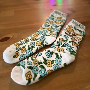 NEVER WORN Krooked OG Flower Crew Socks